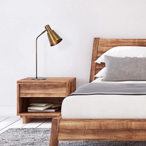 Bronzszínű asztali lámpa fém búrával (magasság 50 cm) Sivani – Opviq lights