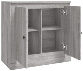 szürke sonoma színű szerelt fa tálalószekrény 70x35,5x67,5 cm