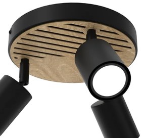 Spotlámpa TERRA 3xGU10/8W/230V fekete/tölgy
