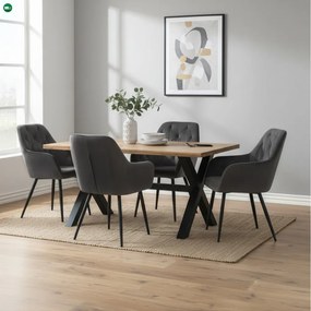 Design fotel, sötétszürke Velvet szövet, VERIO NEW