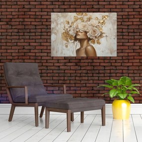 Kép - Lány rózsákkal (90x60 cm)