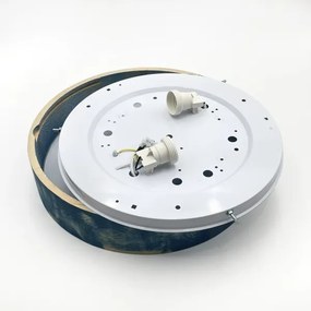 Brilagi - PINO mennyezeti lámpa 2xE27/15W/230V, fenyő/kék, átmérő 37,5 cm