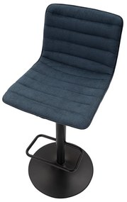 Petróleumkék-fekete állítható magasságú bárszék (ülésmagasság 61 cm) Malia – Mauro Ferretti