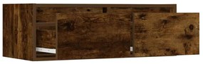TV szekrény LED világítással füstölt tölgy 75x35,5x25 cm