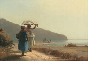 Fotótapéta Flizelin Fal a Hálószobába Tengerparti séta 208x146 Ragasztó