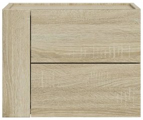 2 db sonoma tölgy színű fali éjjeliszekrény 45 x 30 x 35 cm
