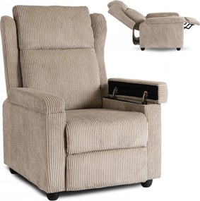 Dönthető fotel bézs kord kárpittal – SPENCER