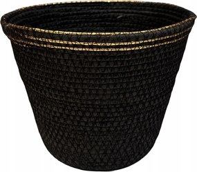 Virágcserép Fekete 20cm natúr erkély terasz hanga zamiokulkas