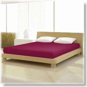 Pamut-elastan classic szeder színű gumis lepedő 180x200 cm-es alacsony matracra