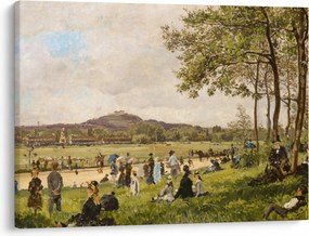 Kép - French 19th Century, Race Course at Longchamps, reprodukciók (70x50 cm)