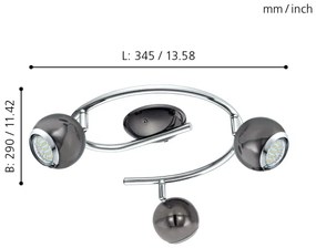 EGLO 31007 - BIMEDA LED-es spotlámpa 3xGU10/3W LED