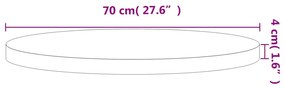 tömör bükkfa kerek asztallap Ø70 x 4 cm