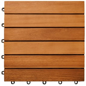 Casaria® Fa csempe - 11 darabos készlet, 30×30 cm