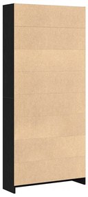 fekete tölgy szerelt fa könyvespolc 80x24x176 cm