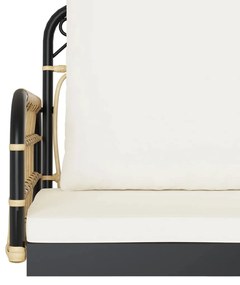 polirattan és acél hintapad párnákkal 105 x 58 x 38 cm