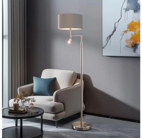 Eglo - LED Állólámpa TUNJA 1xE27/60W/230V + LED/2,1W átm. 38 cm króm/taupe