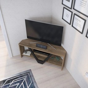 TV szekrény Karin - Walnut, Black
