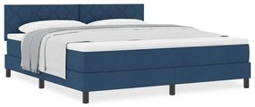 Boxspring ágy matraccal matracmal Kék 180 x 200 cm szövet
