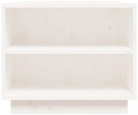 fehér tömör fenyőfa dohányzóasztal 90 x 49 x 40,5 cm