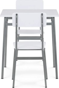 2 személyes étkezőgarnitúra 70x70x76 cm – MDF asztal és 2 szék AUT-O2122 WT
