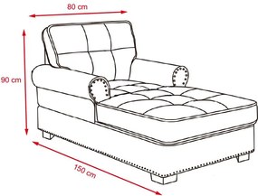 Catini VELVET Heverő / Kanapé - szürke