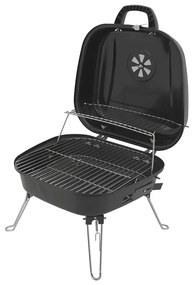 Hordozható faszenes grill fekete