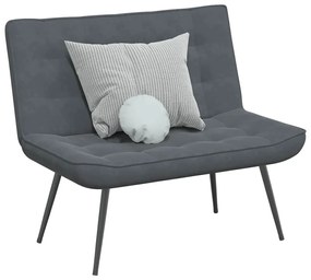 vidaXL sötétszürke bársonypad 110 x 74 x 84 cm