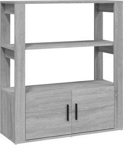 vidaXL szürke sonoma színű szerelt fa tálalószekrény 80x30x90 cm