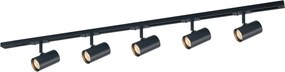 ITALUX 913721-5-BL-SET MARVI Modern Mennyezeti Lámpa Matt Fekete, Acélos GU10 IP20