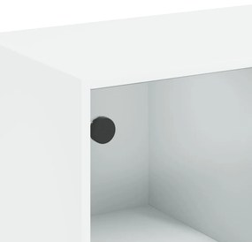 fehér szerelt fa magasszekrény ajtókkal 68 x 37 x 109 cm