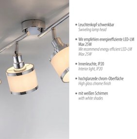 Leuchten Direkt 15374-17 - Spotlámpa ACCOR 4xE14/25W/230V