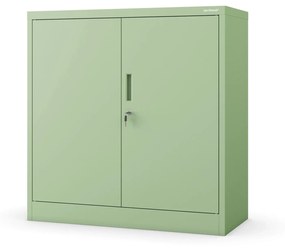 Alacsony fém irattartó szekrény BEATA, 900 x 930 x 400 mm, Fresh Style: pasztellzöld