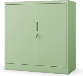 Alacsony személyi aktatároló szekrény, pasztellzöld, 900x930x400 mm: BEATA Fresh Style