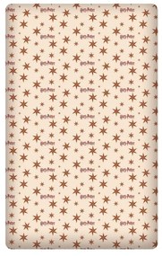 Harry Potter Beige Star gumis lepedő 90x200 cm