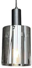 Csillár zsinóron ARCADIA 1xE27/60W/230V átm. 13 cm fekete/füstös