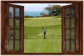 Poszterek 90x60 Golfozó a mezőn