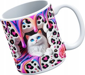 Macska Bögre Macskáknak Gyönyörű Színes Bögre "3D hatás" Ajándék