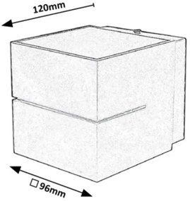 Rabalux 7019 - Fali lámpa KAUNAS 1xG9/10W/230V szürke