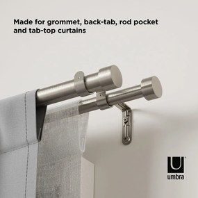 Acél bővíthető-dupla függönykarnis 305 - 457 cm Cappa – Umbra
