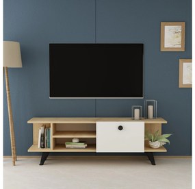 TV asztal/szekrény Napiku (tölgy + fehér) . Akció -20%. 1095120