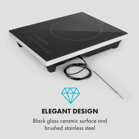 Klarstein Cook n Roll, indukciós főzőlap, 2000 W, 3 órás időzítő, 10 fokozat, fekete