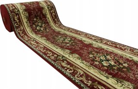 Futószőnyeg Szőnyeg 120 cm széles Előszobába Bordó Lótusz Virág Dísz