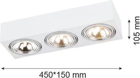 ARGON 1088 RODOS Kocka Mennyezeti Lámpa Fehér G9 IP20