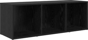 vidaXL TV szekrény garnitúra Fekete 72 x 35 x 37 cm Faanyag
