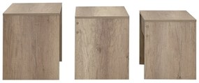 SHP Light Walnut kisasztal szett, 3 db