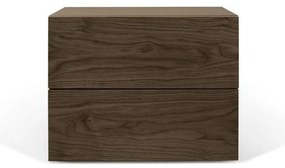 Aurora barna éjjeliszekrény 2 fiókkal - TemaHome