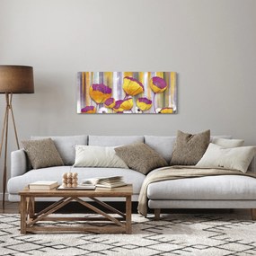 Kép - Virágok illusztrációja (120x50 cm)