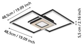 Eglo 99659 - LED dimmelhető mennyezeti lámpatest MARINELLO LED/38,2W/230V + távirányító