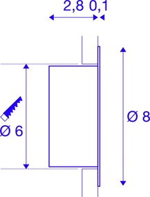 SLV WORO 1002922 Beépíthető lépcsőházi lámpa 1x1.2W/LED 3000K 50LM IP20