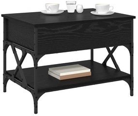 vidaXL Dohányzóasztal Fekete tölgy 70x50x50cm Faanyag